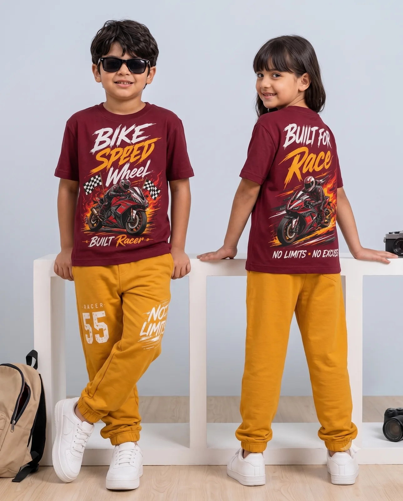 Bike Speed Kids T-Shirt & Track Set — Dowhile Clothing