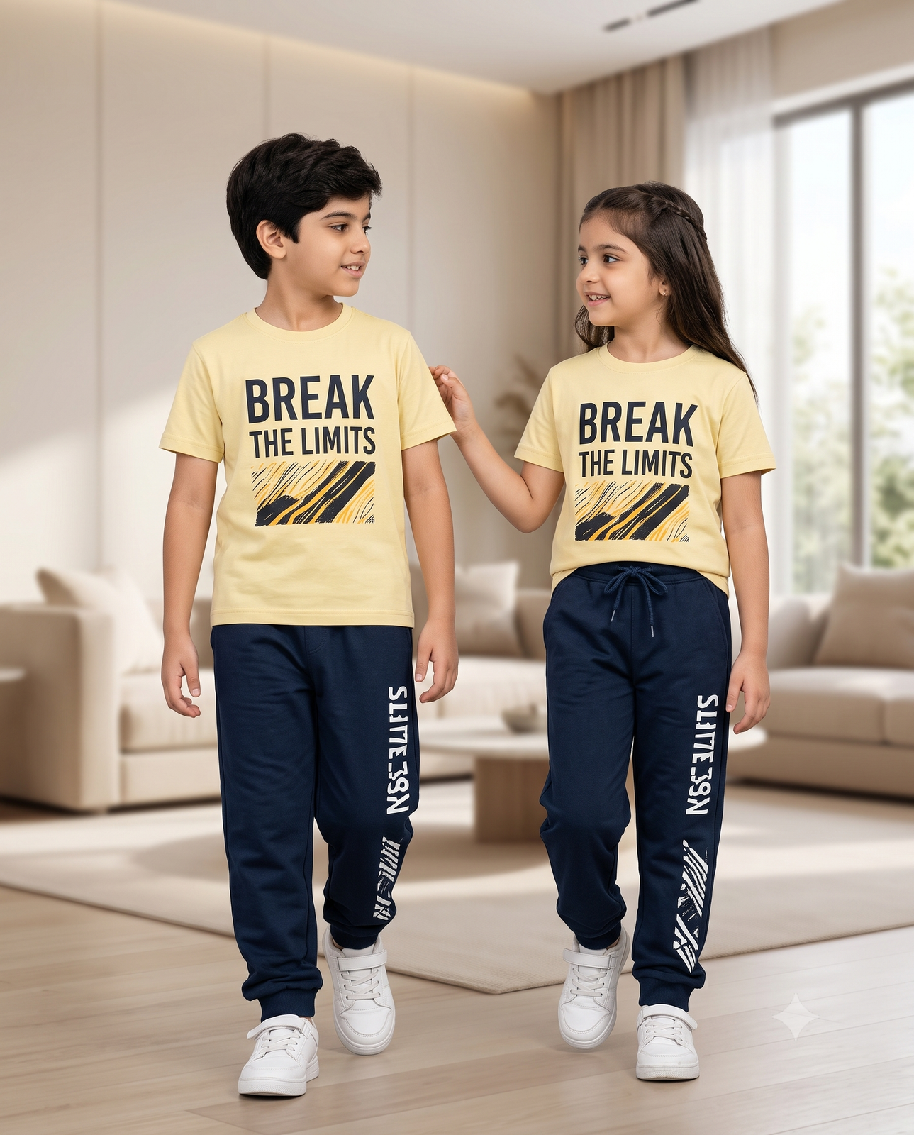 Kids Break the Limits Yellow & Navy Track Set