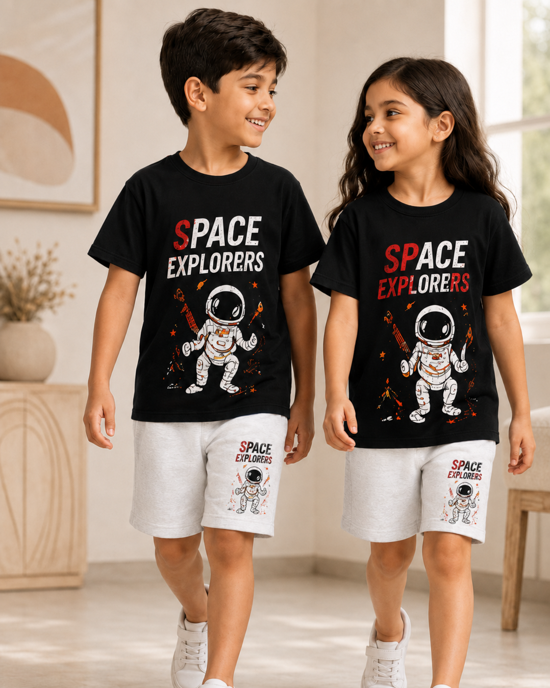 Kids Space Explorers Black and Grey Co-Ord Set | Cute Outfit