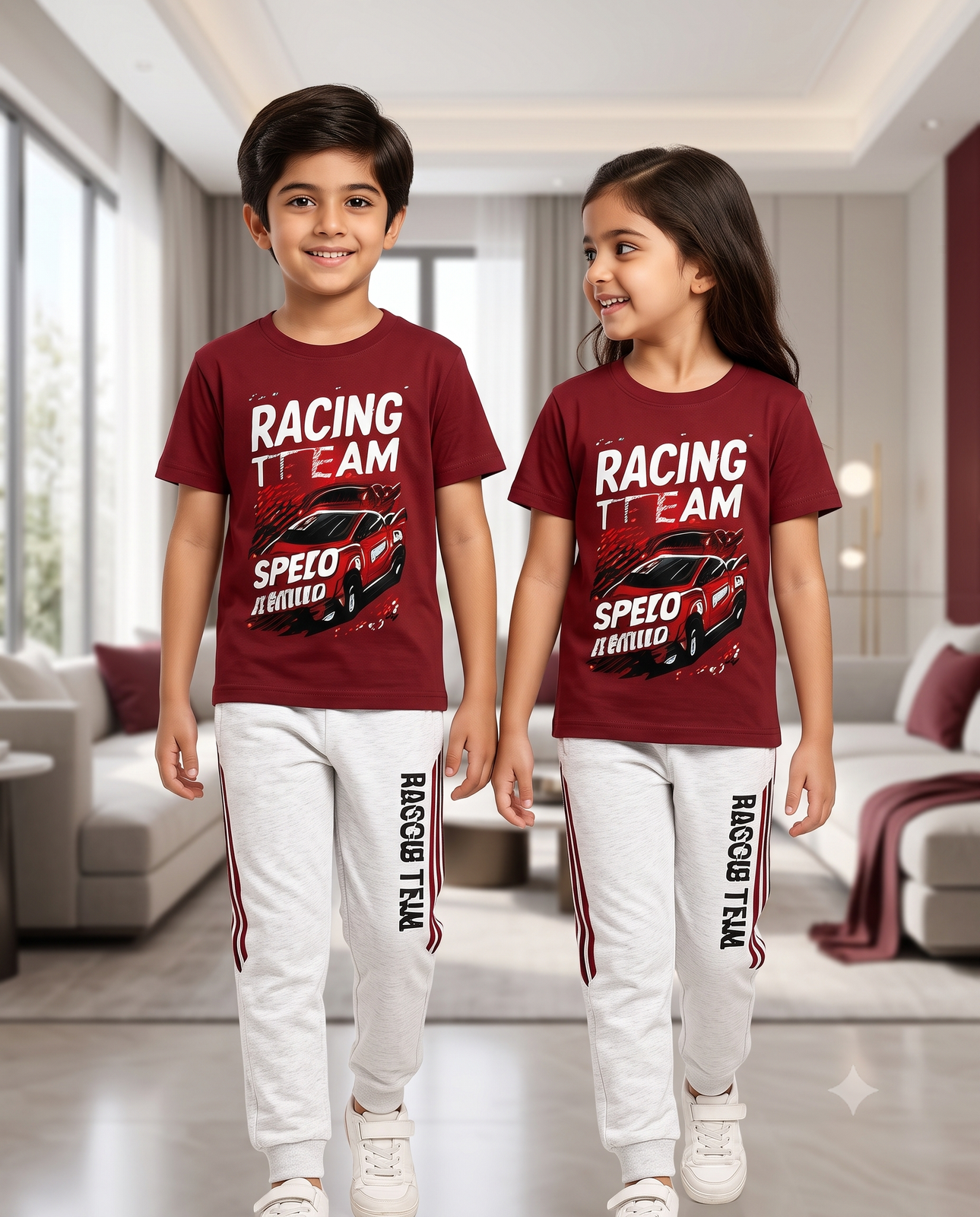 Kids Racing Team T-Shirt and Jogger Set | Matching Outfits