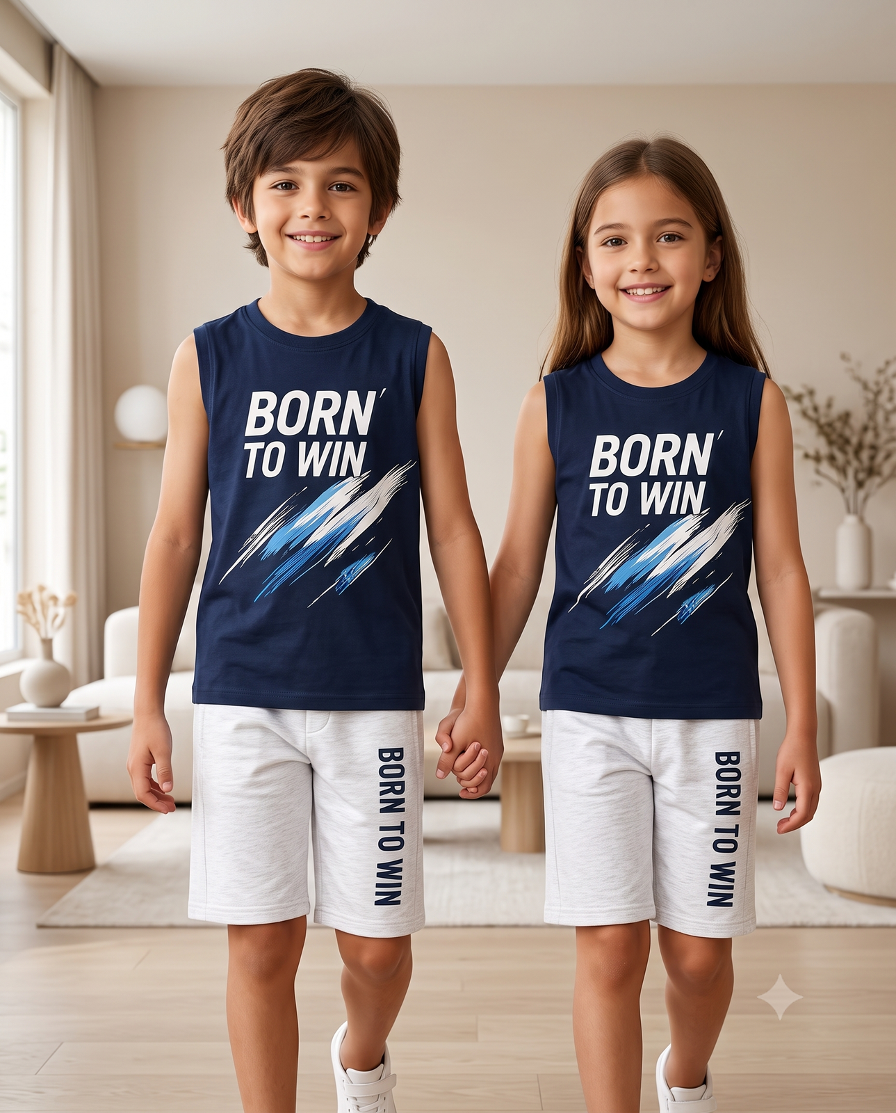 Born To Win Kids Athletic Outfit | Matching Playwear Set