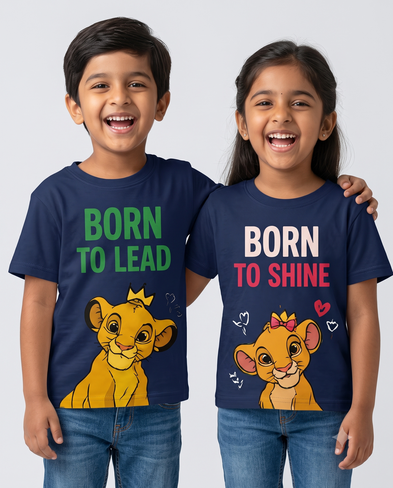 Kids Born to Lead & Shine Graphic T-Shirts | Matching Tees