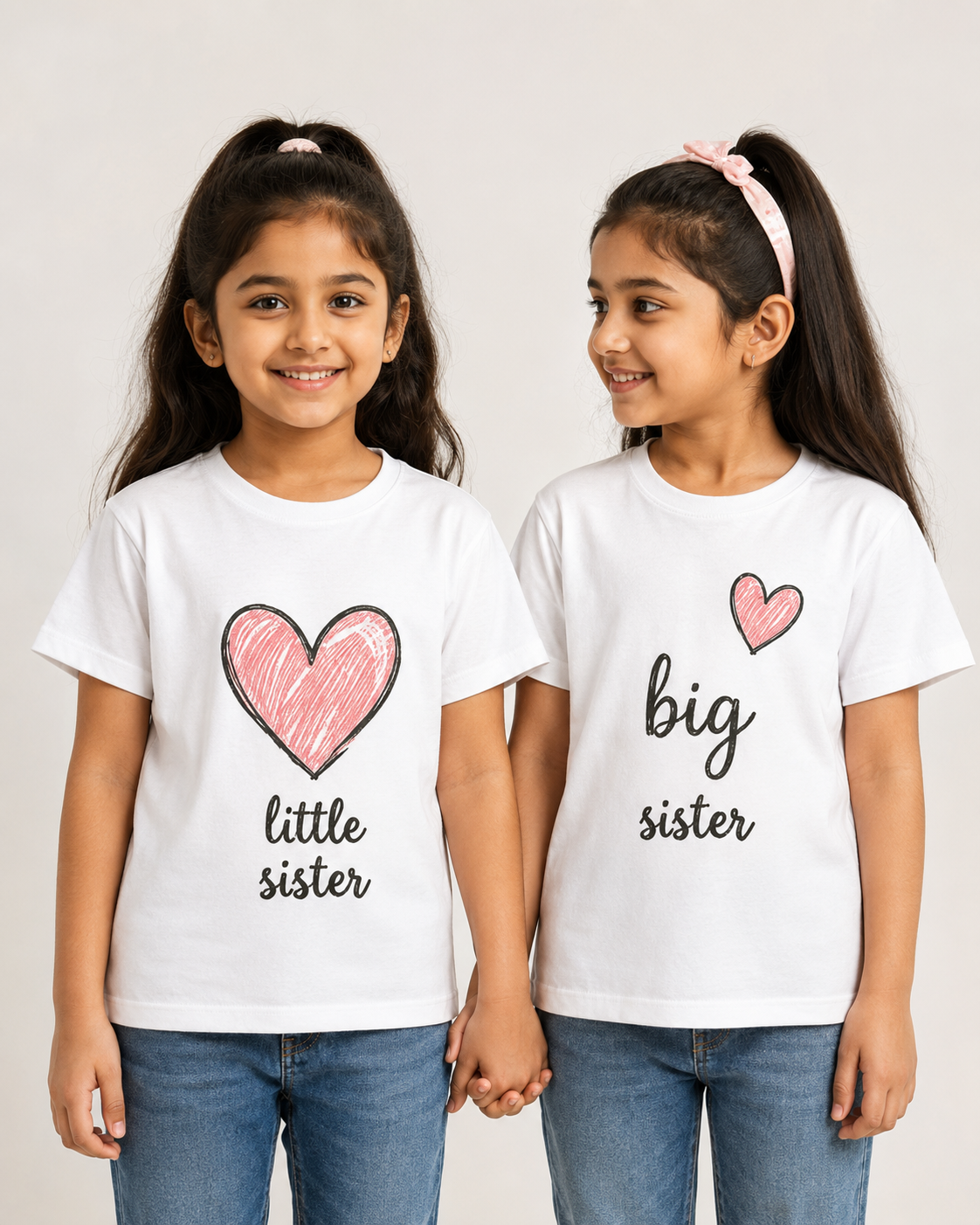 Big & Little Sister Matching T-Shirt Set | Sibling Outfits
