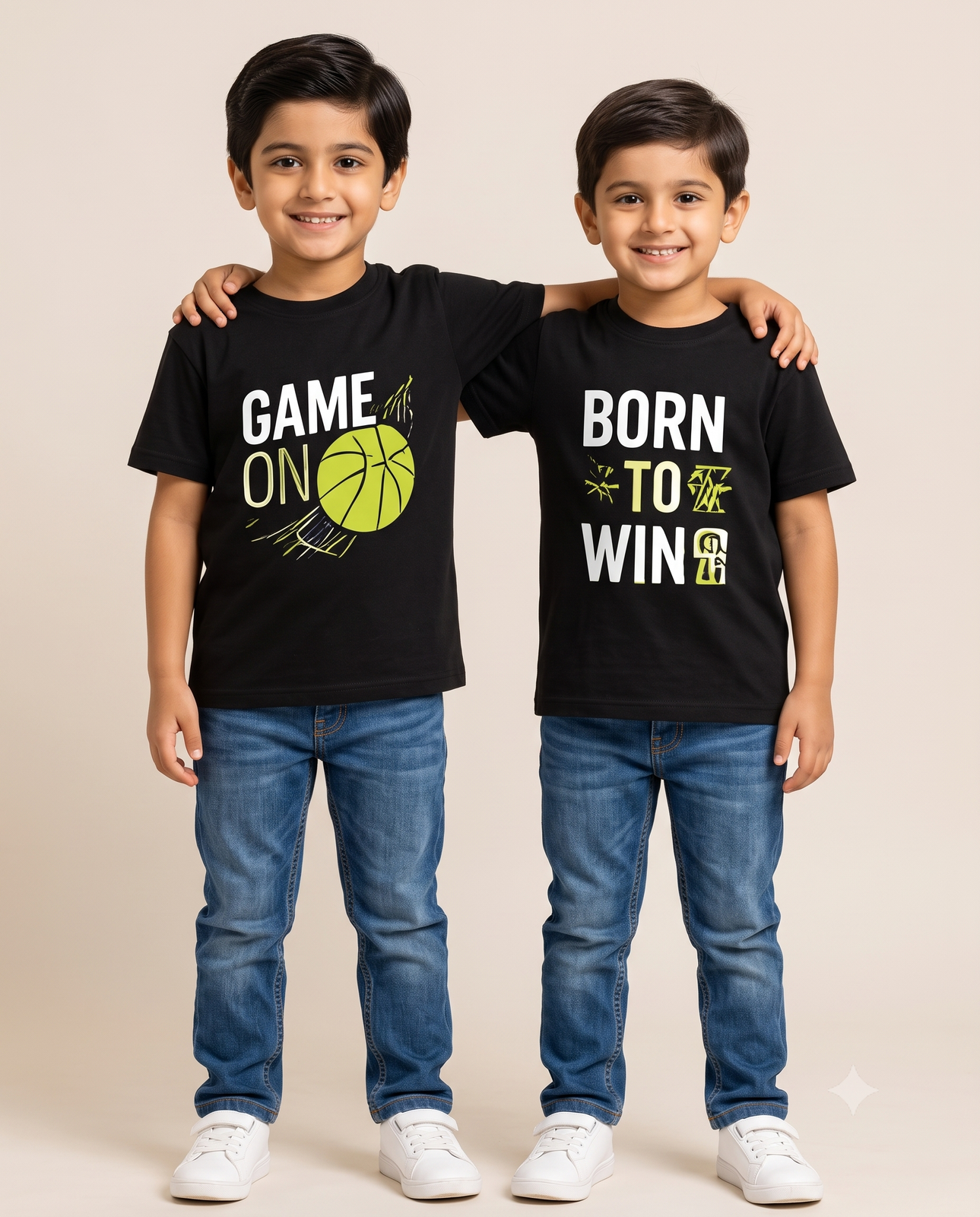 Matching Sibling Tees for Brothers - Game On Born to Win