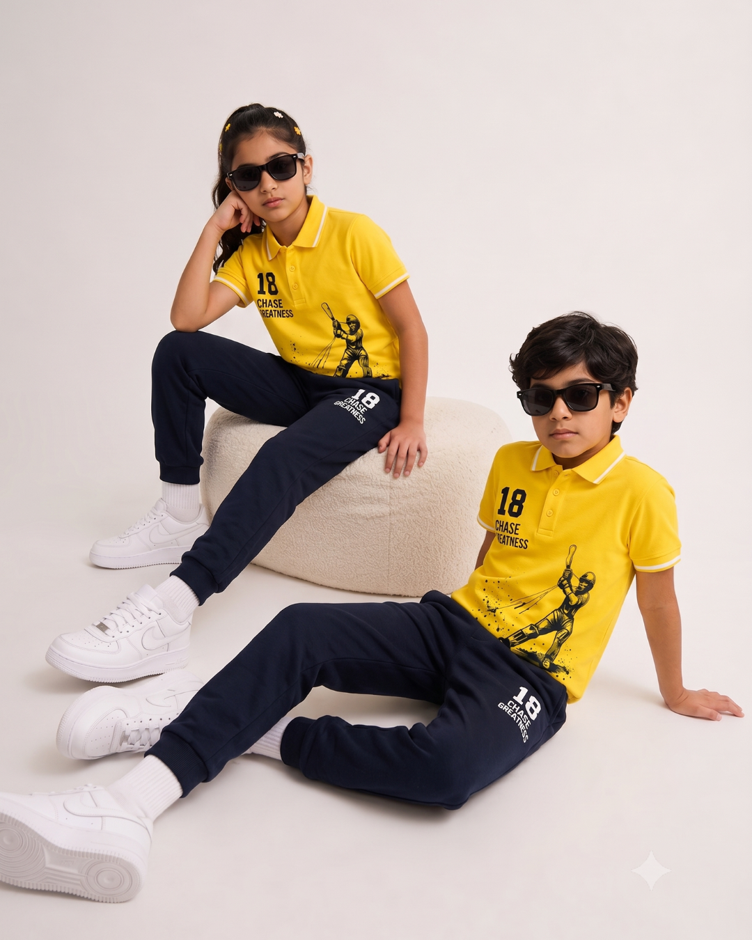 Chase Greatness Kids Polo T-Shirt & Track Pants Set — Dowhile Clothing