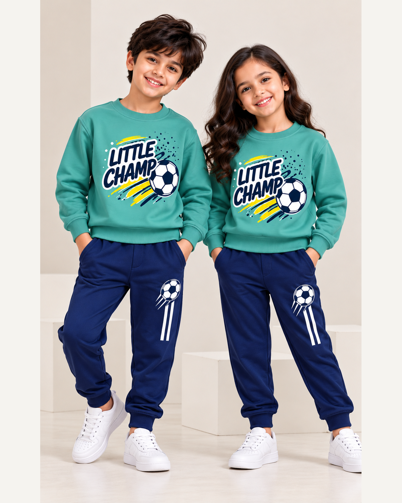 Kids Little Champ Soccer Sweatshirt and Joggers Set