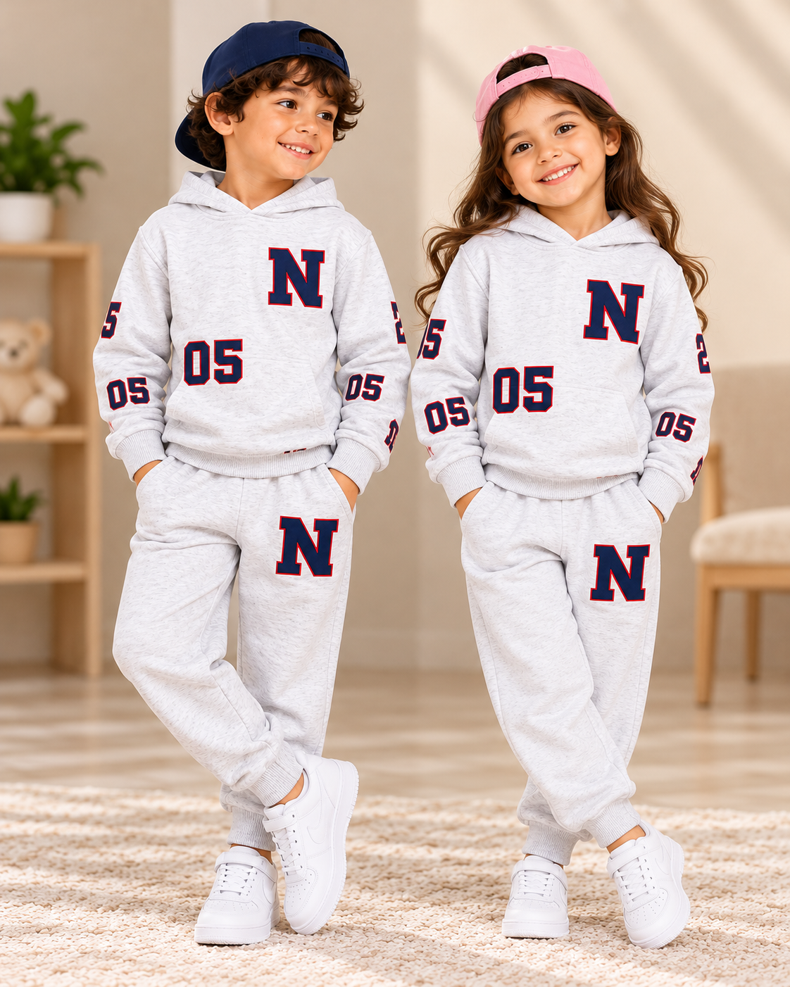 Kids Varsity Letter Hoodie And Jogger Set | Cute Activewear