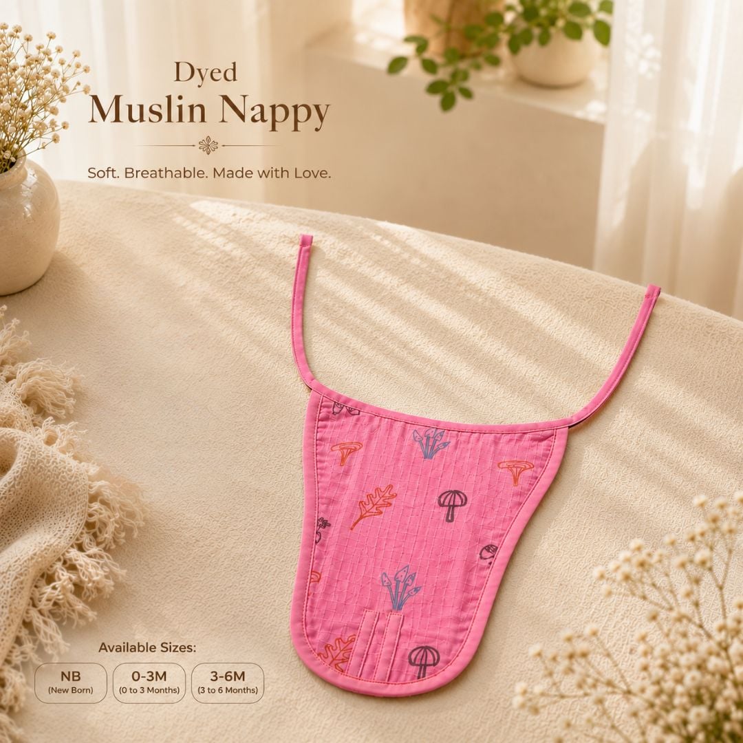 FR Dyed Muslin Nappy - Soft & Breathable Newborn Essential
