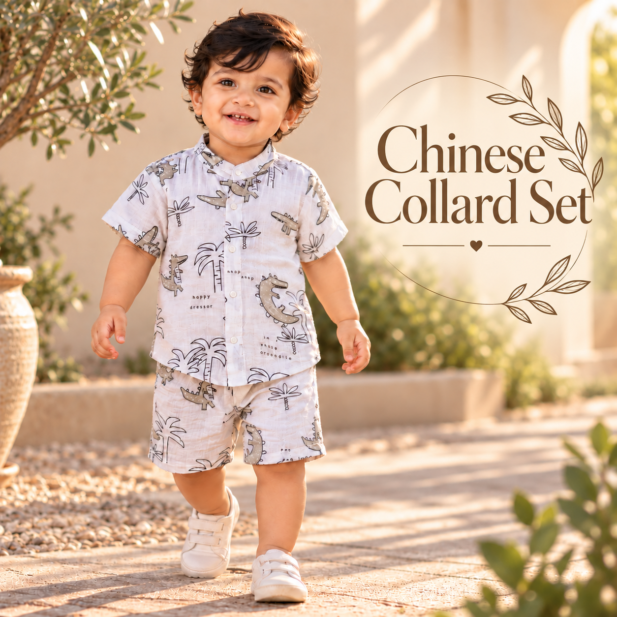 Chinese Collard Co-ord Set | Muslin Co-Ord Sets