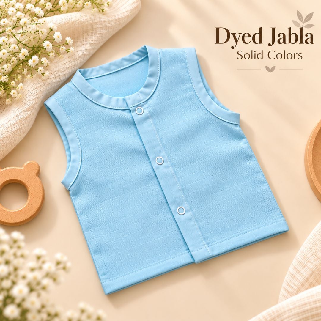 Solid Dyed Button Jabla | Muslin Baby Wear