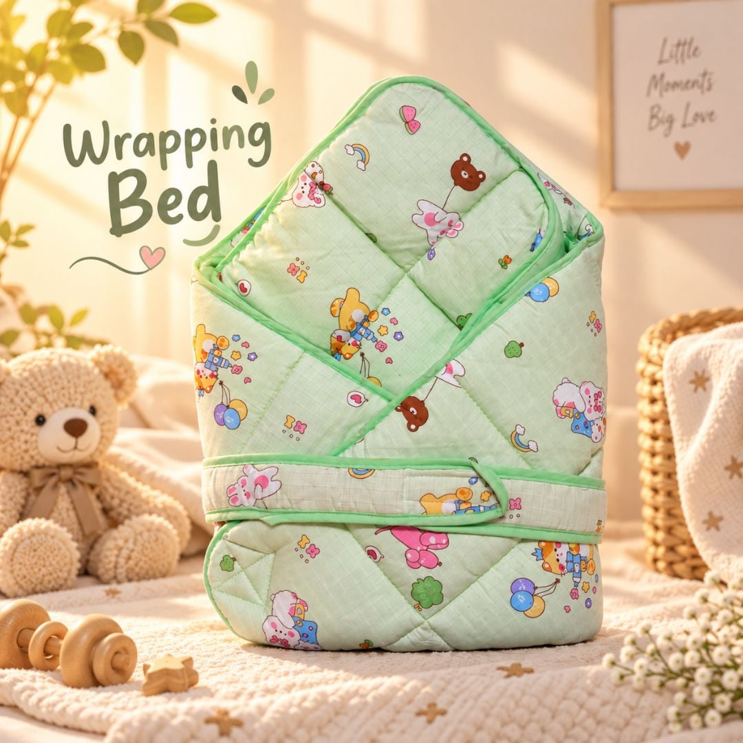 Muslin Wrapping Bed for Babies up to 6 Months | Breathable Baby Bed