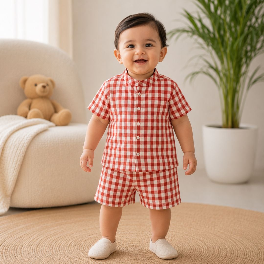 Chinese Collard Co-ord Set | Muslin Co-Ord Sets